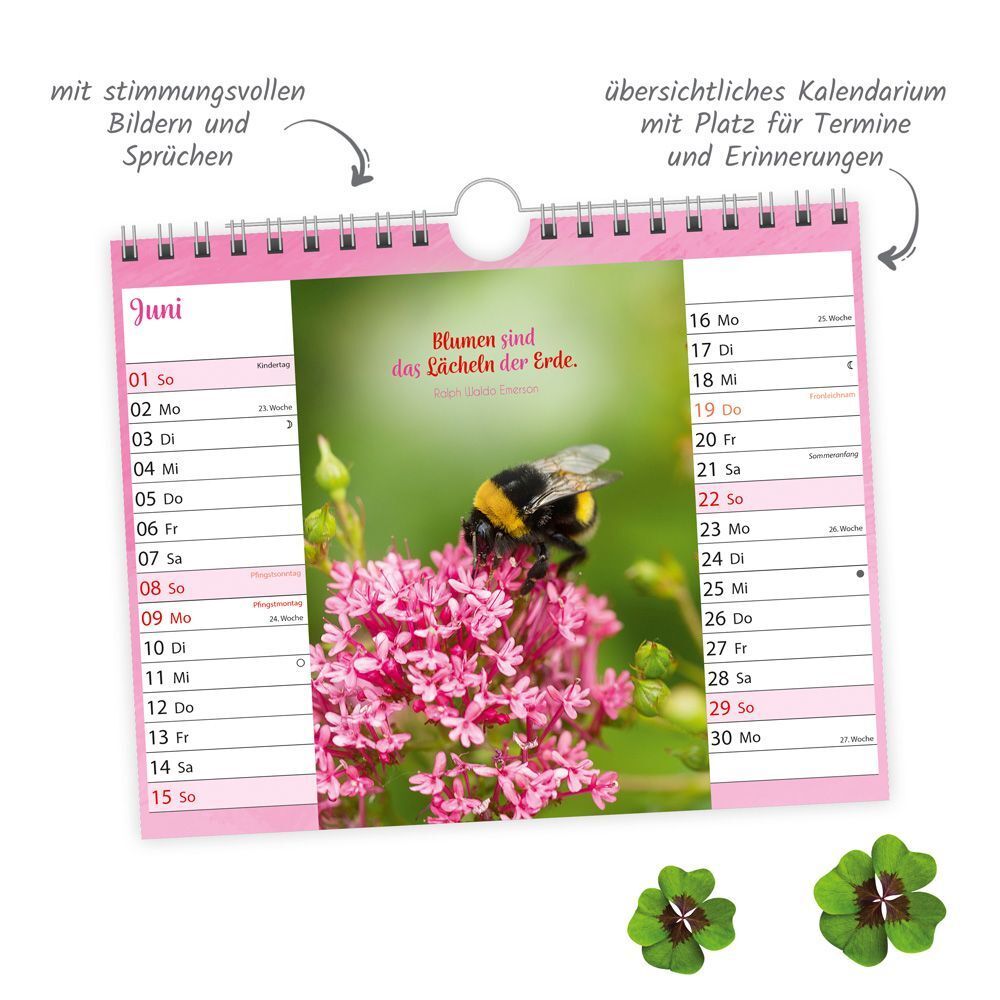 Tr Tsch Notizkalender Querformat Notizkalender Viel Gl Ck Mit