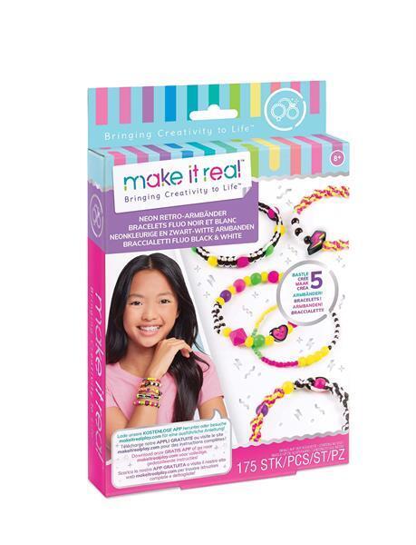 MAKE IT REAL Neon Schwarz & Weiß Armbänder mehrere Farben