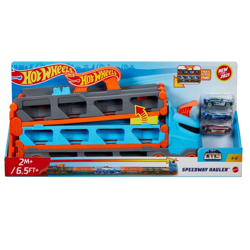 HOT WHEELS Rennbahn Transporter 2in1 GVG37