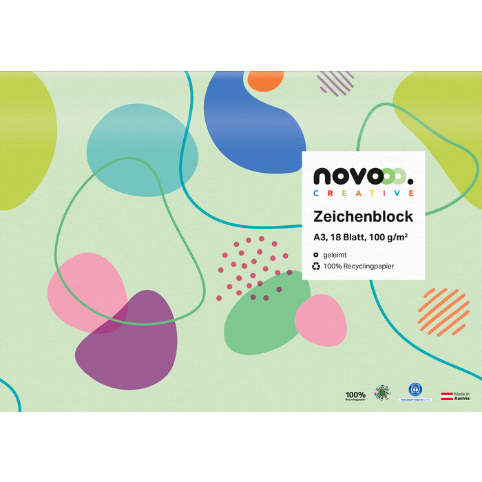 NOVOOO Creative Zeichenblock A3 100 g/m² 18 Blatt