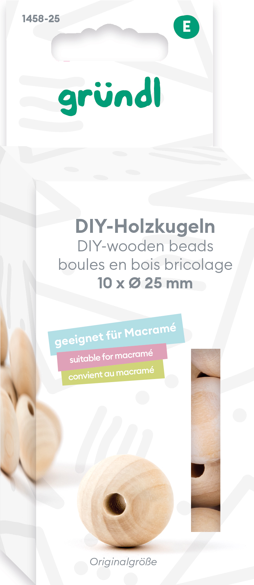 GRÜNDL Holzkugeln Ø 25 mm 10 Stück natur