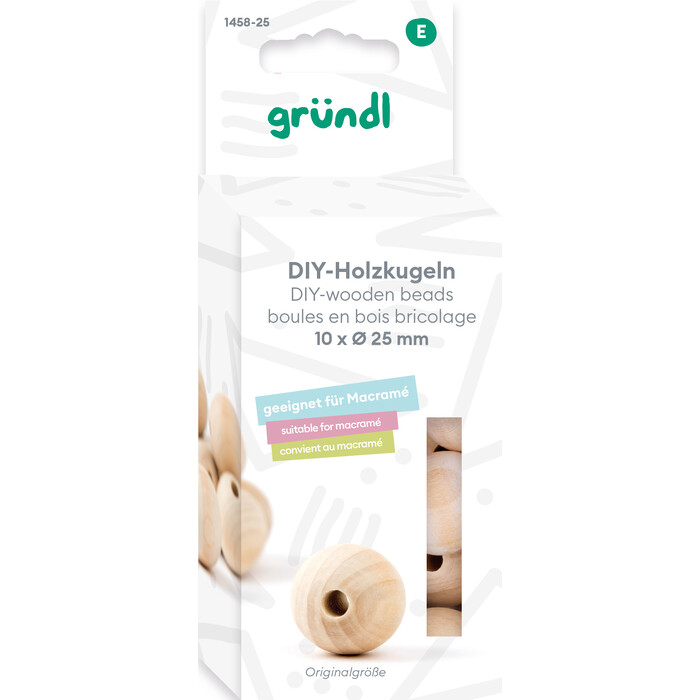 GRÜNDL Holzkugeln Ø 25 mm 10 Stück natur