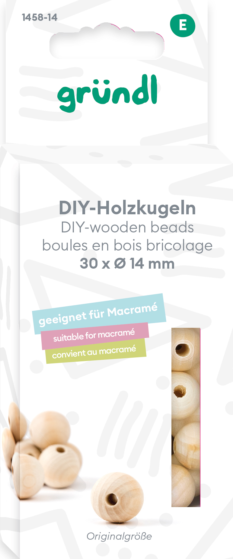 GRÜNDL Holzkugeln Ø 14 mm 30 Stück natur