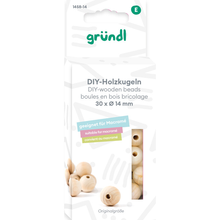 GRÜNDL Holzkugeln Ø 14 mm 30 Stück natur