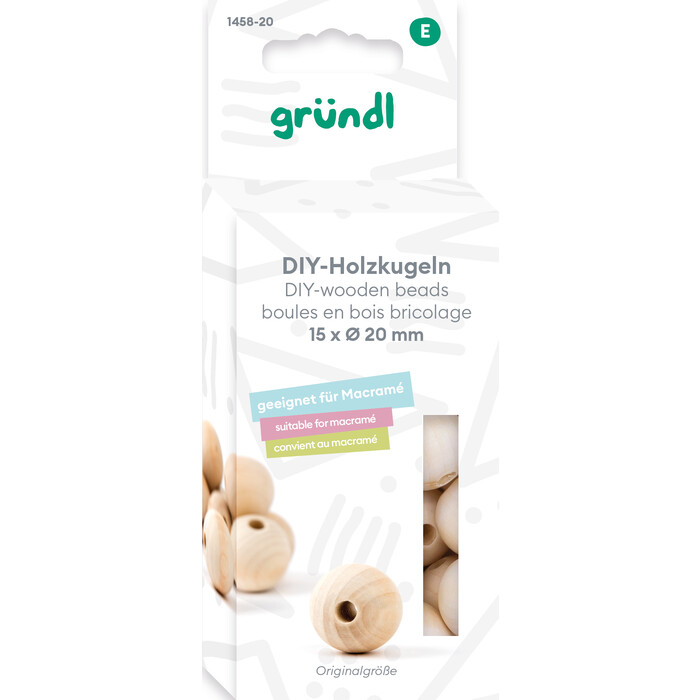 GRÜNDL Holzkugeln Ø 20 mm 15 Stück natur