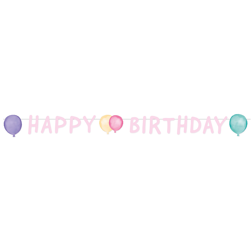 Banner Happy Birthday 150 x 13,8 cm bunt