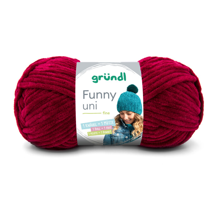 GRÜNDL Garn Funny Uni 100g bordeaux