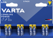 VARTA Micro AAA Batterie, 8 Stück, LONGLIFE Power