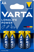 VARTA Mignon AA Batterie, 4 Stück, LONGLIFE Power