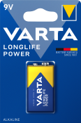 VARTA Block 9V Batterie, 1 Stück, LONGLIFE Power
