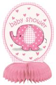 Wabendeko Elefant - Babyparty: Mädchen, 4 Stück, rosa 
