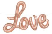 Folienballon - Schriftzug: Love, roségold 