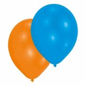 Ballon - Metallic, 10 Stück, orange/blau 