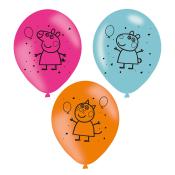 Latexballons Peppa Pig 6 Stück mehrere Farben