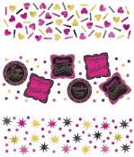 Streukonfetti - Born to be fabulous, 34g, pink / schwarz / gold 