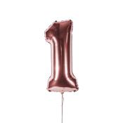 Folienballon Zahl 1 rosé-gold XXL