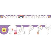 Banner Happy Birthday Peppa Pig 220 cm bunt