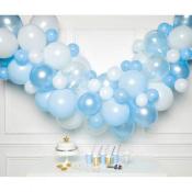 AMSCAN DIY Ballongirlande 70 Ballons blau, weiß, transparent