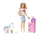 MATTEL Barbie Malibu Koffer, Rucksack, Hündchen und Zubehör bunt