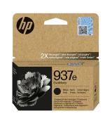 Schwarze HP Tintenpatrone in einer braunen Verpackung. Auf der Vorderseite ist eine Blume abgebildet.