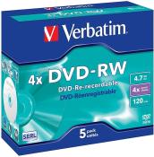 VERBATIM DVD-RW SERL 4.7 GB 4x 5er JewelCase 