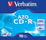 VERBATIM CD-R 80min/700MB/52x JC 1x10