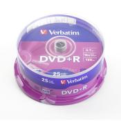 VERBATIM DVD+R 4,7GB, 120 Min. 25 Stück 