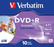 VERBATIM DVD+R AZO 4.7GB 16x 10er Jewel Case bedruckbar 