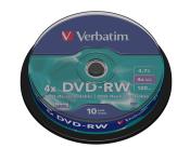 VERBATIM DVD-RW SERL 4.7GB 4x 10er Spindel 