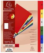 EXACOMPTA Farbregister 1-6 mit Deckblatt mehrfarbig 