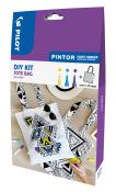 PILOT Pintor DIY-Set Tasche zum Bemalen inkl. 3 Stifte