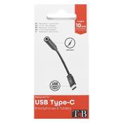 T'NB USB-C auf 3,5 mm Klinke Adapter schwarz
