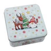 Keksdose Weihnachten quadratisch 15,2 x 15,2 x 6,7 cm bunt