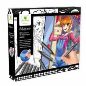 ARTISSIMO Creativ-Set Manga Girl 8 Duomarker und 10 Papiervorlagen