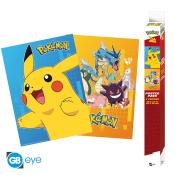 Pokémon-Set 2 Chibi Poster 52 x 38 cm bunt