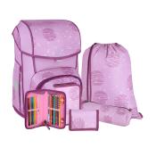 SPIRIT Schultaschen-Set Cosmo Einhorn 22 l 6-teilig rosa