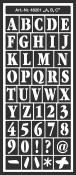 HOME DESIGN Schablone Buchstaben und Zahlen selbsthaftend schwarz