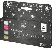 KREUL Chalky Kreidemarker-Set Winter 4 Stück mehrere Farben