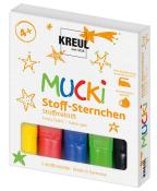 KREUL Mucki Textilstifte-Set Stoff-Sternchen 5 Stück mehrere Farben