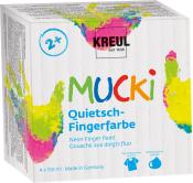 KREUL MUCKI Quietsch-Fingerfarben-Set 4 x 150 ml