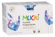 KREUL MUCKI Funkel-Fingerfarben-Set 6 x 150 ml