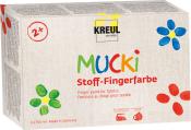 KREUL MUCKI Stoff-Fingerfarbe 6er Set 150 ml