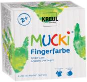 KREUL Fingerfarben-Set Mucki, leuchtkräftig, 4 x 150 ml 