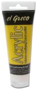 Acrylfarbe in einer gelben Tube. Bezeichnung: Kadmiumgelb hell.