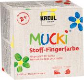 KREUL Fingerfarbe Mucki, leuchtkräftig, 4 x 150 ml 