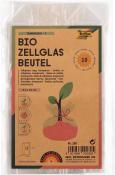 Transparente Zellglasbeutel in der Größe 9,5 x 16 cm. Verpackung enthält 10 Stück, umweltfreundlich und kompostierbar.