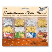 FOLIA Pailettenmix Sterne 25 g verschiedene Farben