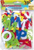 Folia Filzstanzteile Buchstaben, 150 Stück, selbstklebend, mehrere Farben 