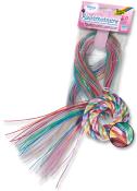Bunte Flechtschnüre in verschiedenen Farben. Verpackt in einer transparenten Tüte.