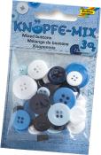 Knöpfe - Blau, Ton in Ton Mix, 30g 